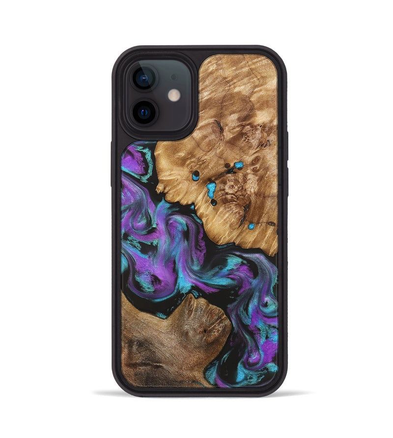 iPhone 12 Wood Phone Case - Ransom (Purple, 823205)