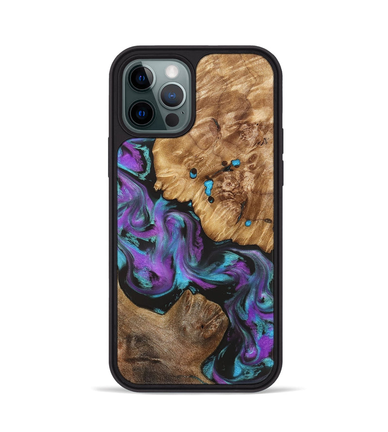 iPhone 12 Pro Wood Phone Case - Ransom (Purple, 823205)