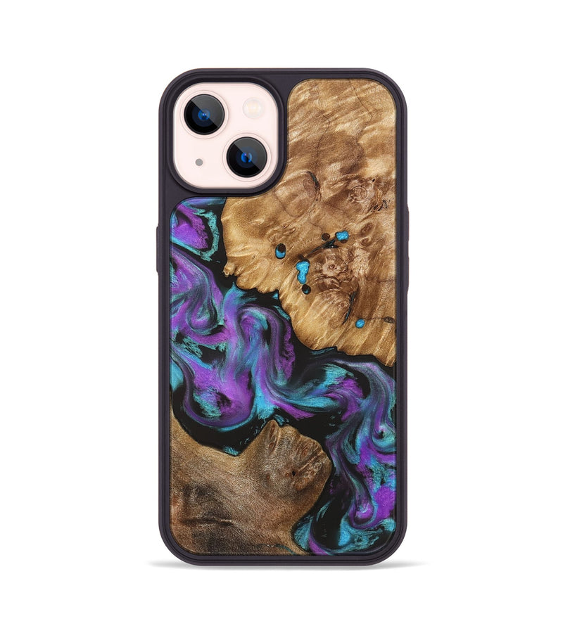 iPhone 14 Wood Phone Case - Ransom (Purple, 823205)