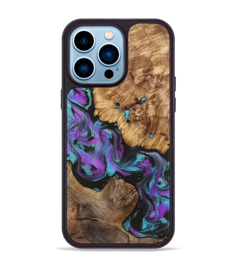 iPhone 14 Pro Max Wood Phone Case - Ransom (Purple, 823205)