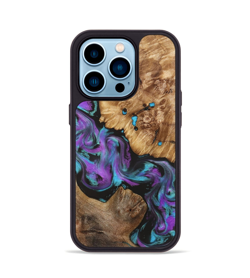 iPhone 14 Pro Wood Phone Case - Ransom (Purple, 823205)