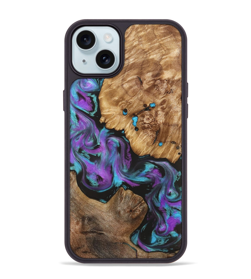 iPhone 15 Plus Wood Phone Case - Ransom (Purple, 823205)