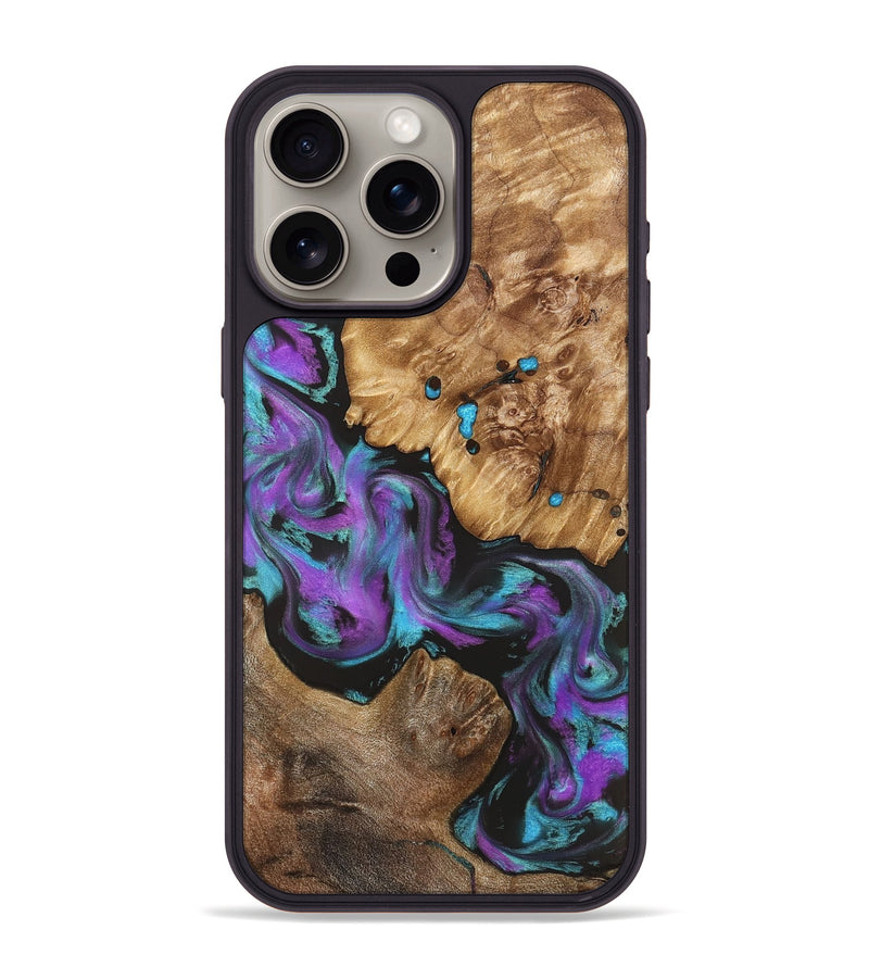 iPhone 15 Pro Max Wood Phone Case - Ransom (Purple, 823205)