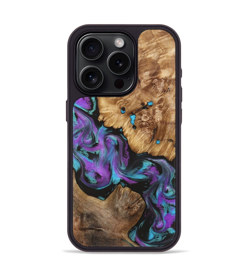 iPhone 15 Pro Wood Phone Case - Ransom (Purple, 823205)