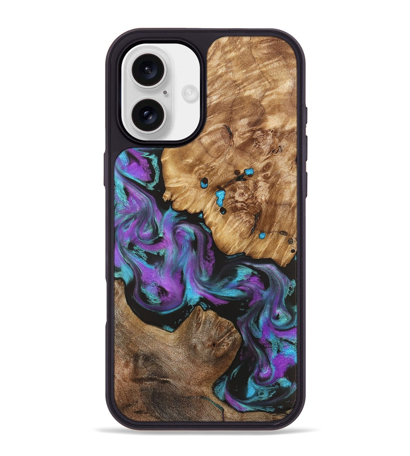 iPhone 16 Plus Wood Phone Case - Ransom (Purple, 823205)