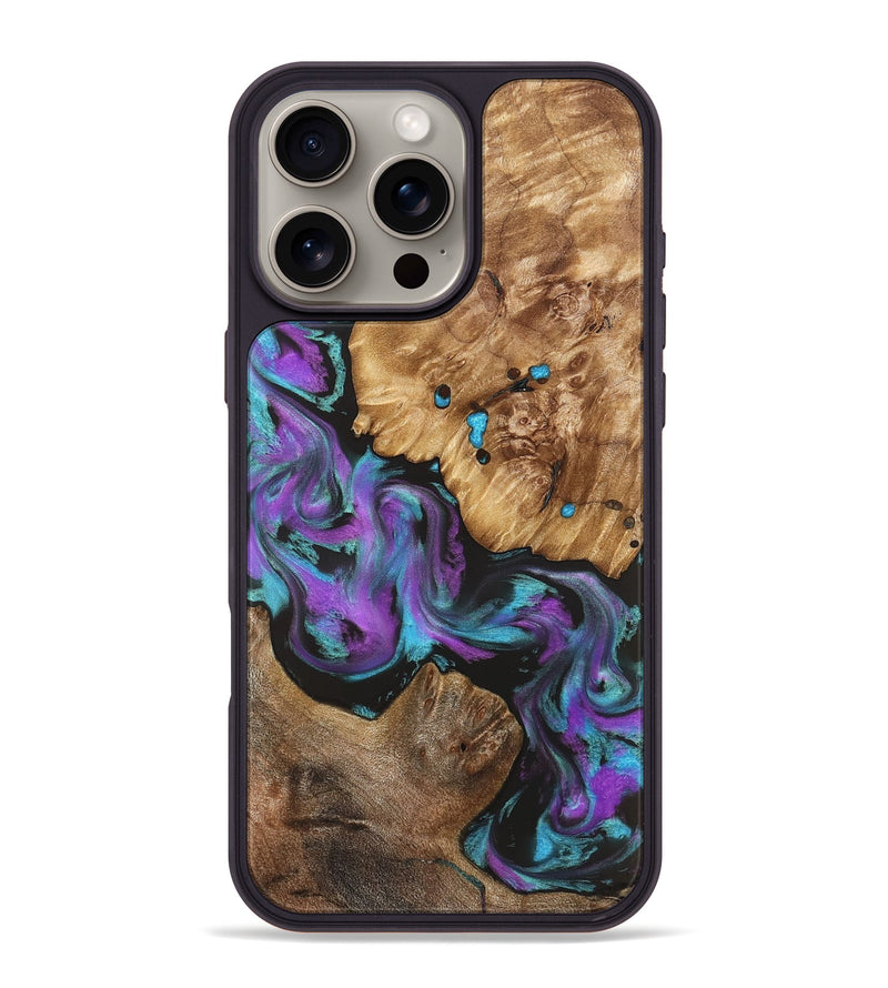 iPhone 16 Pro Max Wood Phone Case - Ransom (Purple, 823205)