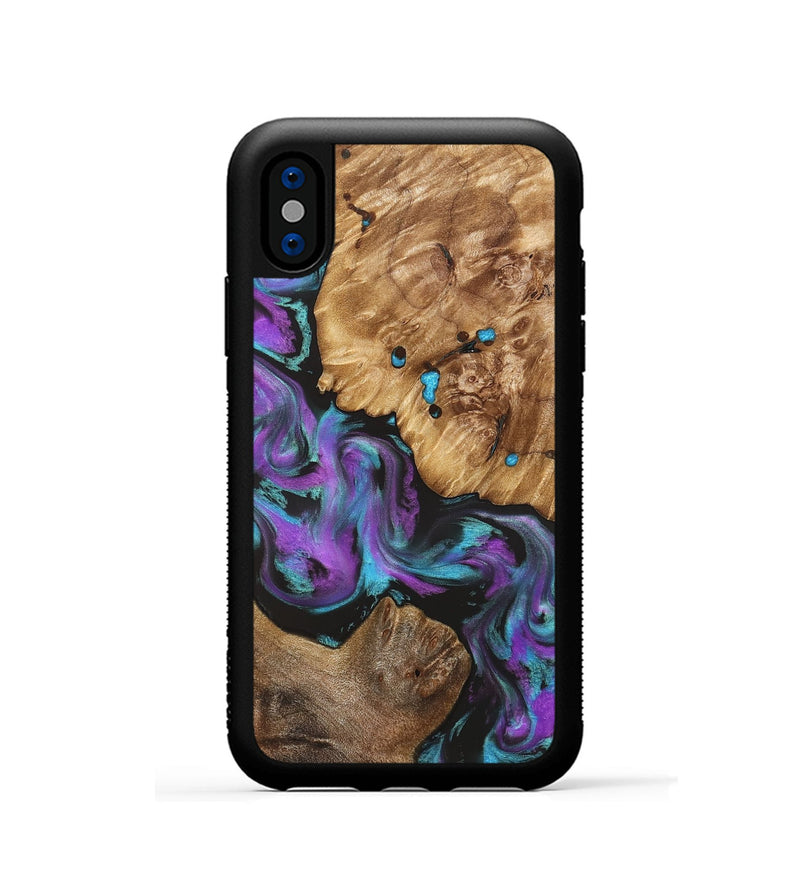 iPhone Xs Wood Phone Case - Ransom (Purple, 823205)