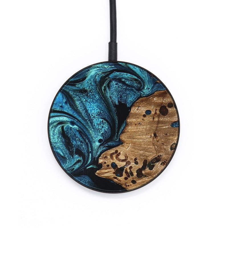 Circle Wood Wireless Charger - Kylan (Blue, 823207)