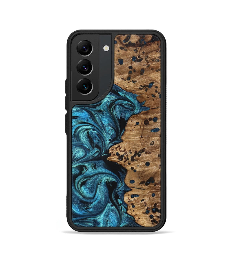 Galaxy S22 Wood Phone Case - Kylan (Blue, 823207)