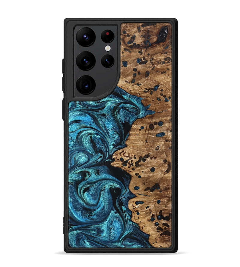 Galaxy S22 Ultra Wood Phone Case - Kylan (Blue, 823207)