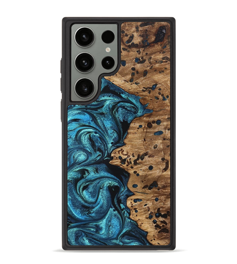 Galaxy S23 Ultra Wood Phone Case - Kylan (Blue, 823207)