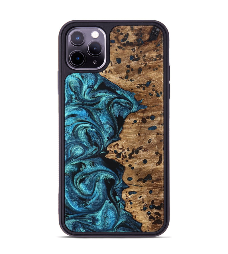 iPhone 11 Pro Max Wood Phone Case - Kylan (Blue, 823207)