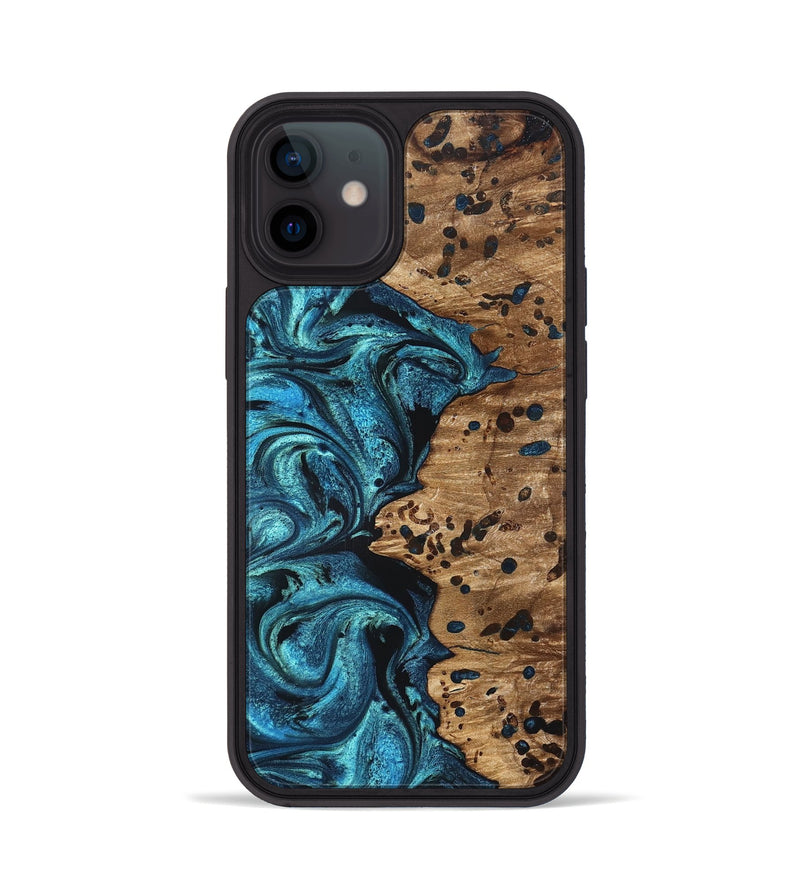 iPhone 12 Wood Phone Case - Kylan (Blue, 823207)