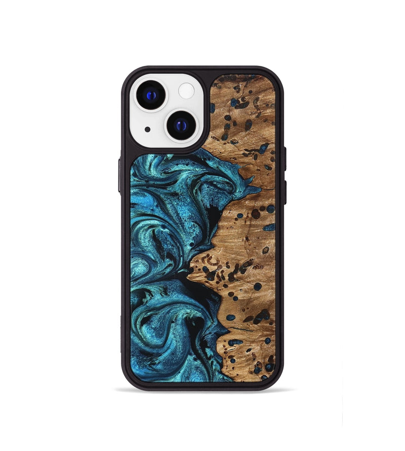 iPhone 13 mini Wood Phone Case - Kylan (Blue, 823207)