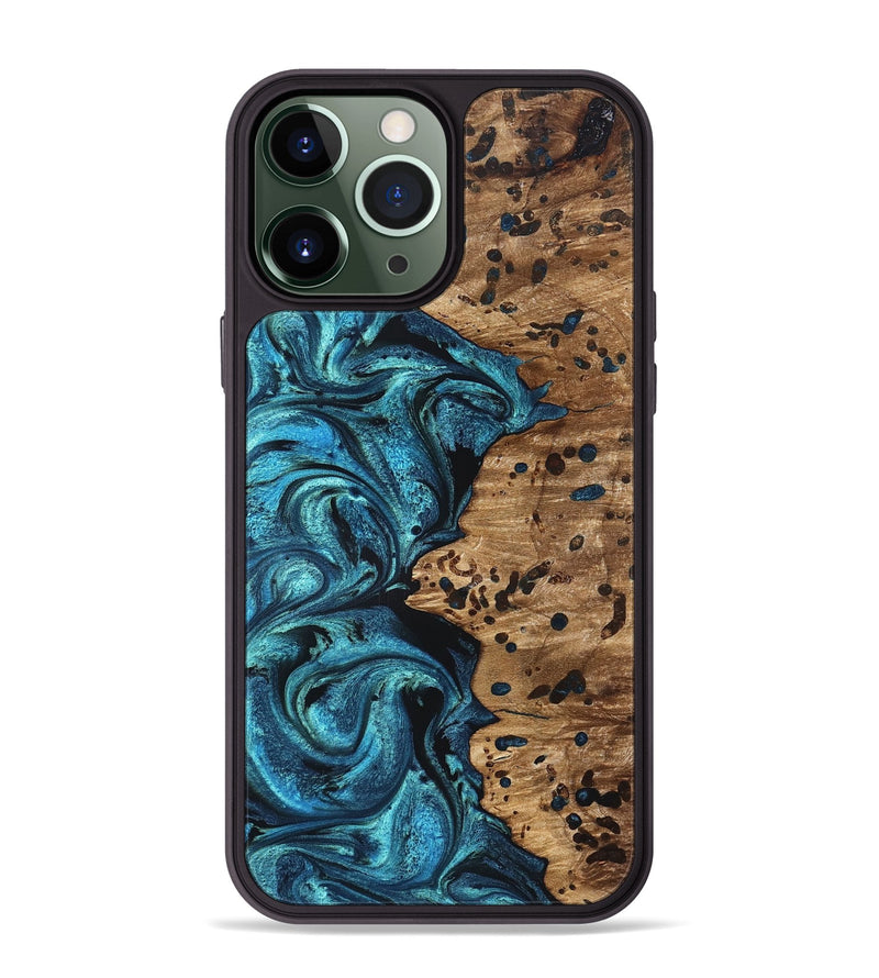 iPhone 13 Pro Max Wood Phone Case - Kylan (Blue, 823207)