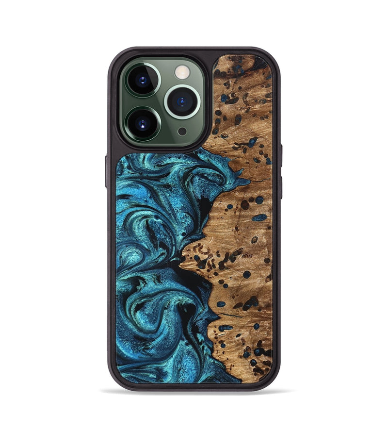 iPhone 13 Pro Wood Phone Case - Kylan (Blue, 823207)