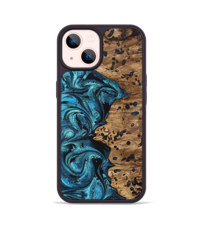 iPhone 14 Wood Phone Case - Kylan (Blue, 823207)