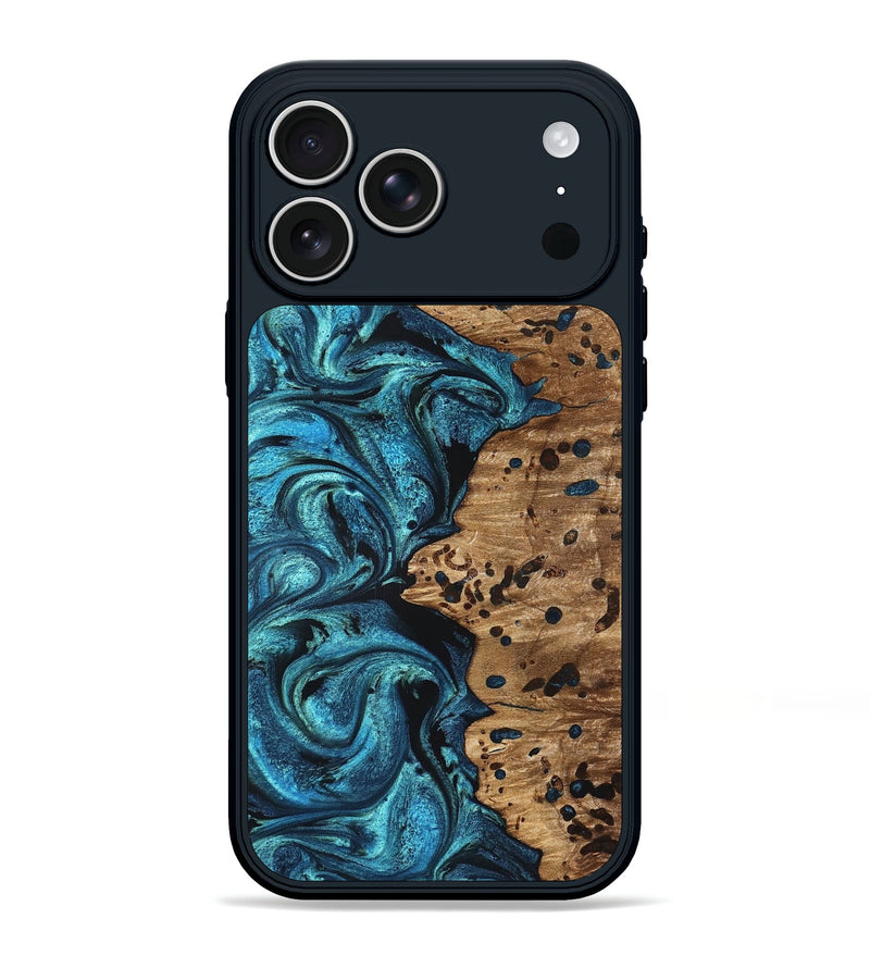 iPhone 17 Pro Max Wood Phone Case - Kylan (Blue, 823207)