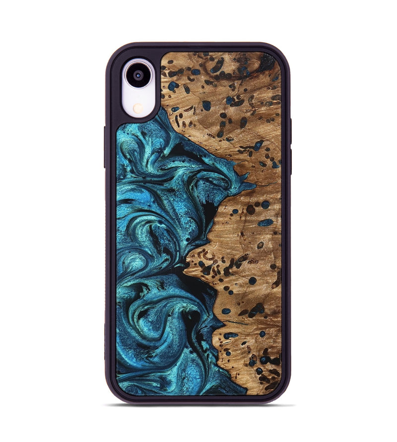 iPhone Xr Wood Phone Case - Kylan (Blue, 823207)
