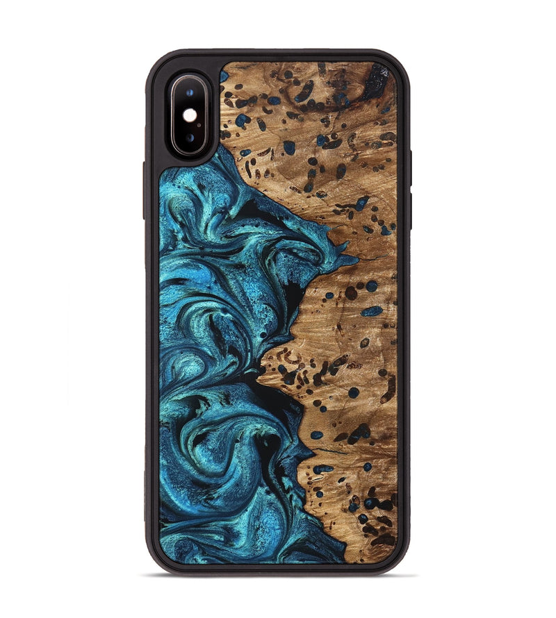 iPhone Xs Max Wood Phone Case - Kylan (Blue, 823207)