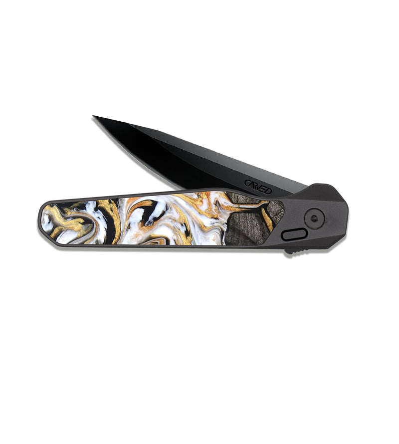 EDC Dark Slate Wood Pocket Knife - Libbie (Pattern, 823209)