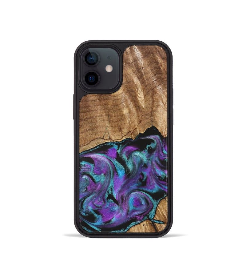 iPhone 12 mini Wood Phone Case - Preston (Purple, 823214)