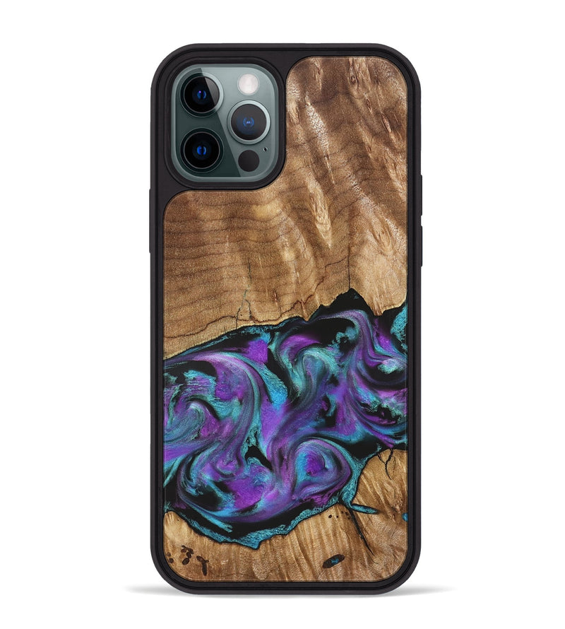 iPhone 12 Pro Max Wood Phone Case - Preston (Purple, 823214)