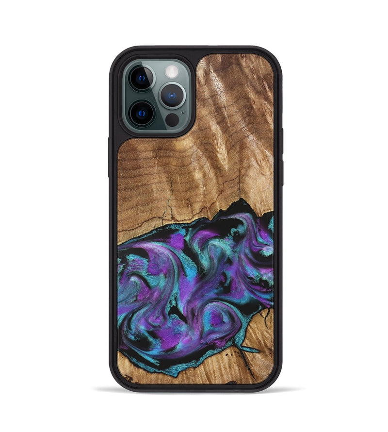 iPhone 12 Pro Wood Phone Case - Preston (Purple, 823214)