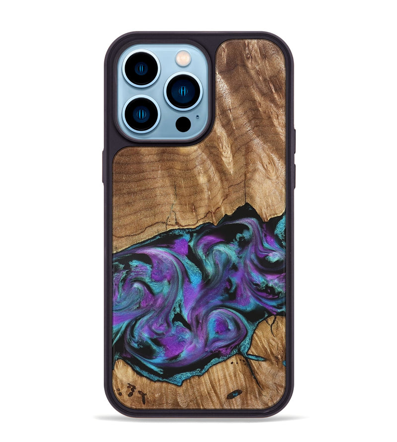 iPhone 14 Pro Max Wood Phone Case - Preston (Purple, 823214)