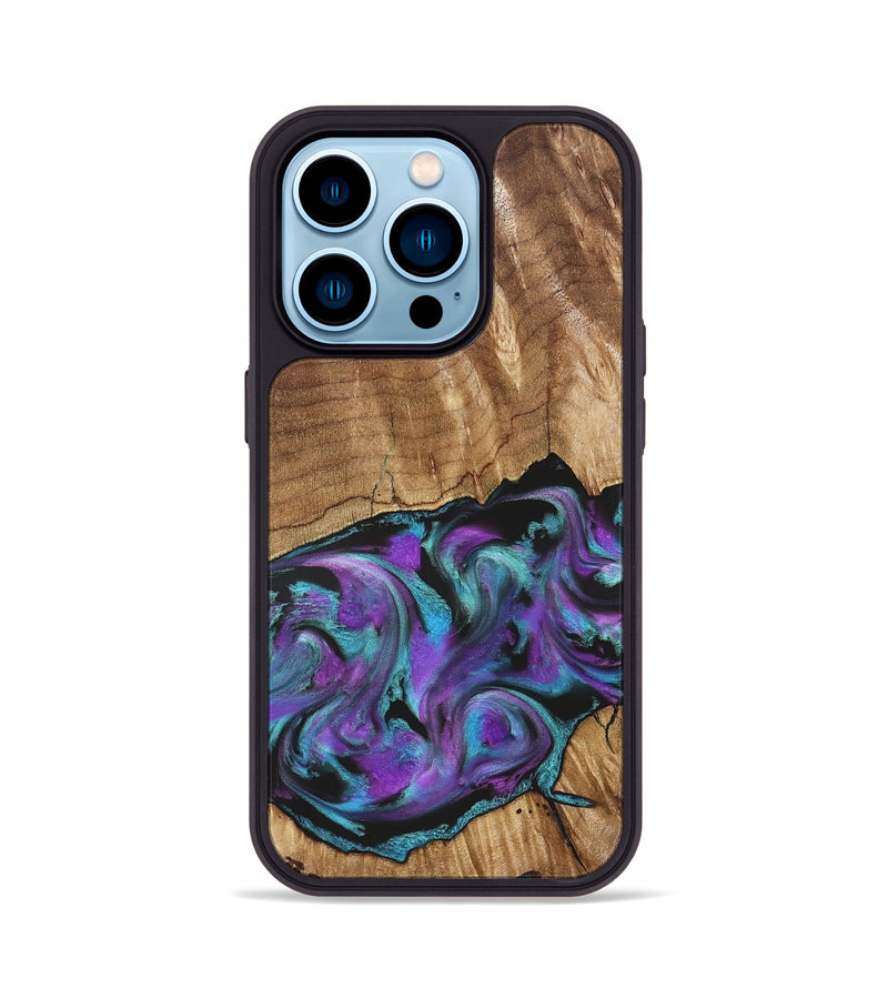 iPhone 14 Pro Wood Phone Case - Preston (Purple, 823214)