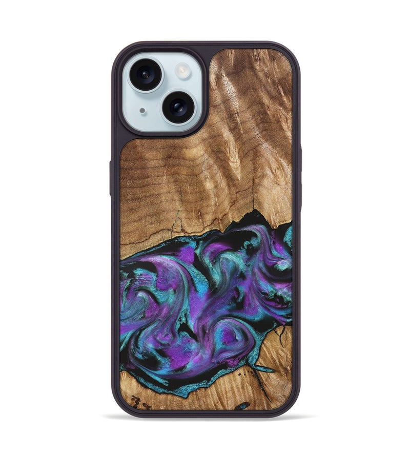 iPhone 15 Wood Phone Case - Preston (Purple, 823214)
