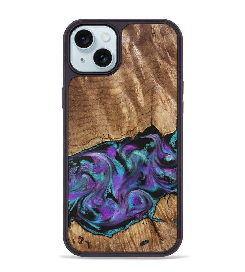 iPhone 15 Plus Wood Phone Case - Preston (Purple, 823214)