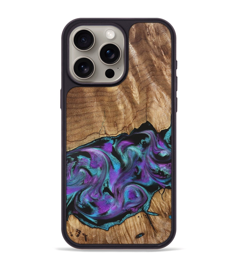iPhone 15 Pro Max Wood Phone Case - Preston (Purple, 823214)