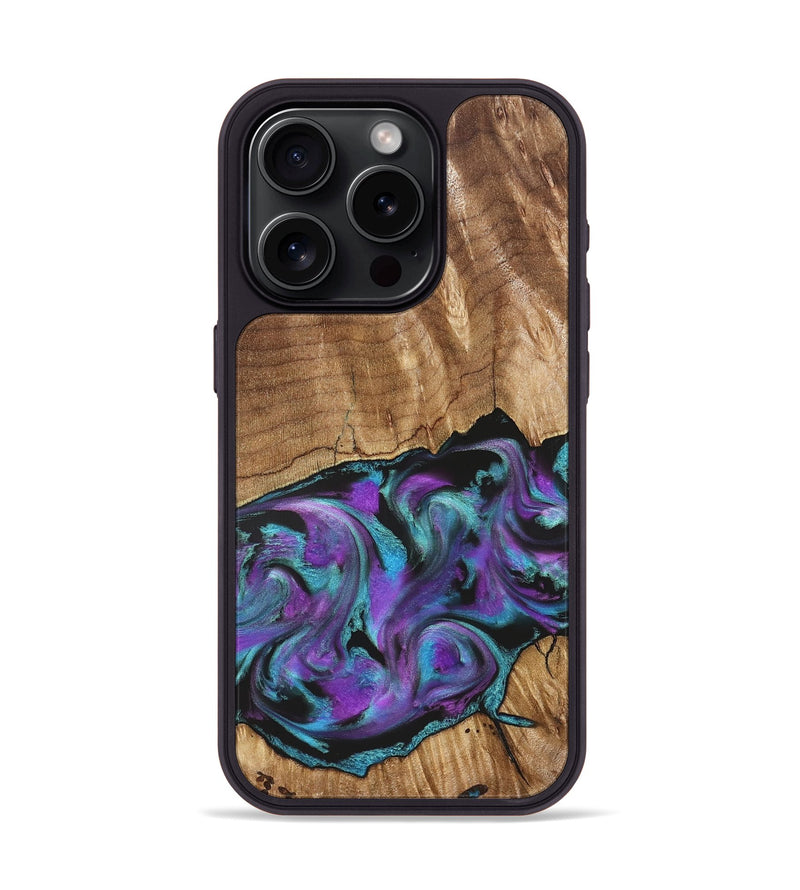 iPhone 15 Pro Wood Phone Case - Preston (Purple, 823214)