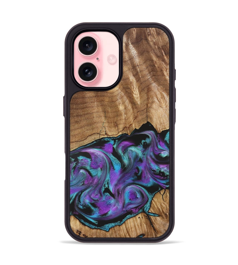 iPhone 16 Wood Phone Case - Preston (Purple, 823214)