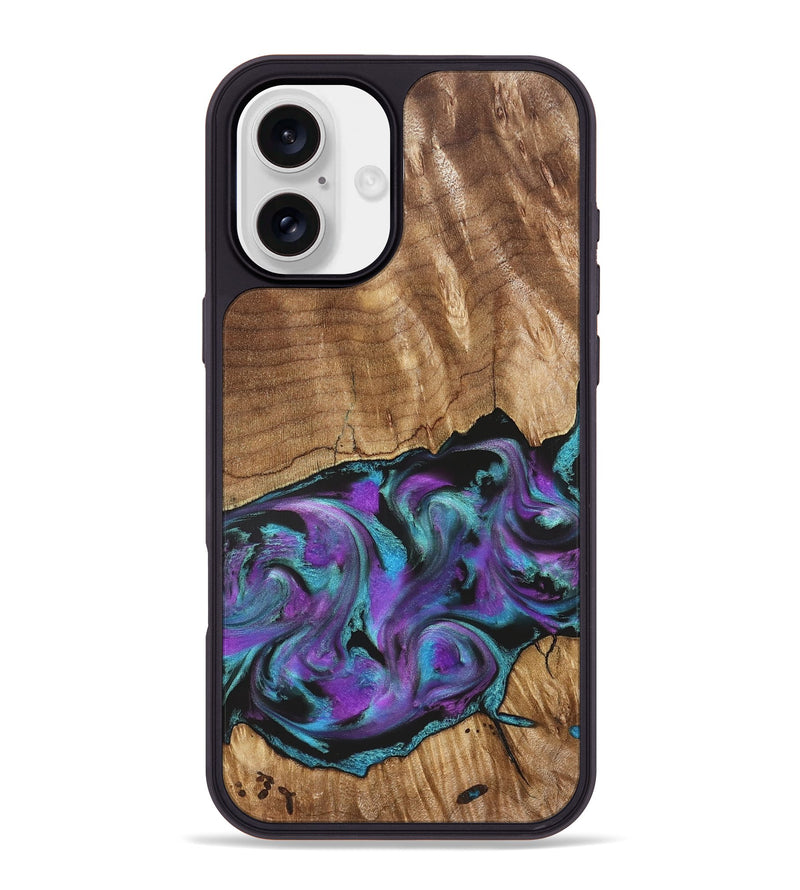 iPhone 16 Plus Wood Phone Case - Preston (Purple, 823214)