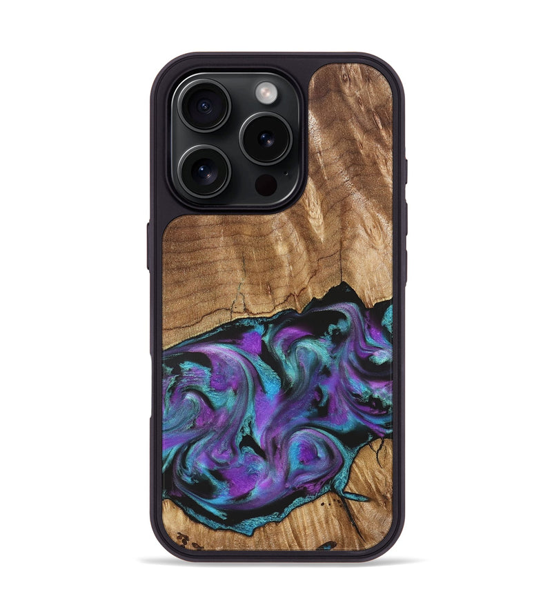 iPhone 16 Pro Wood Phone Case - Preston (Purple, 823214)