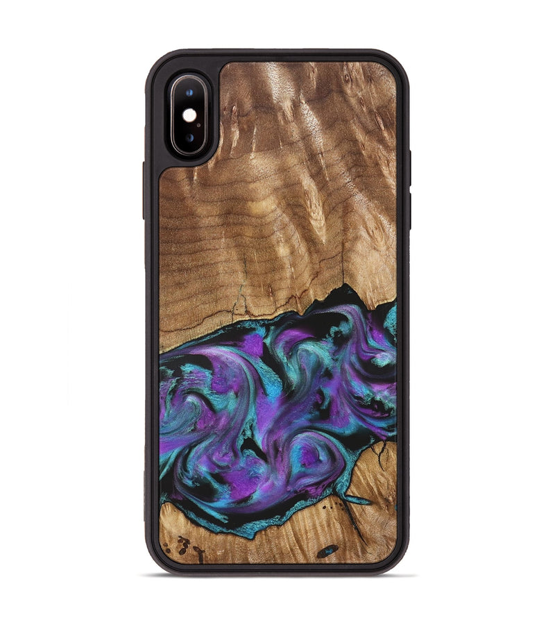 iPhone Xs Max Wood Phone Case - Preston (Purple, 823214)