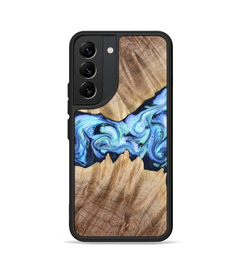 Galaxy S22 Wood Phone Case - Kip (Blue, 823215)