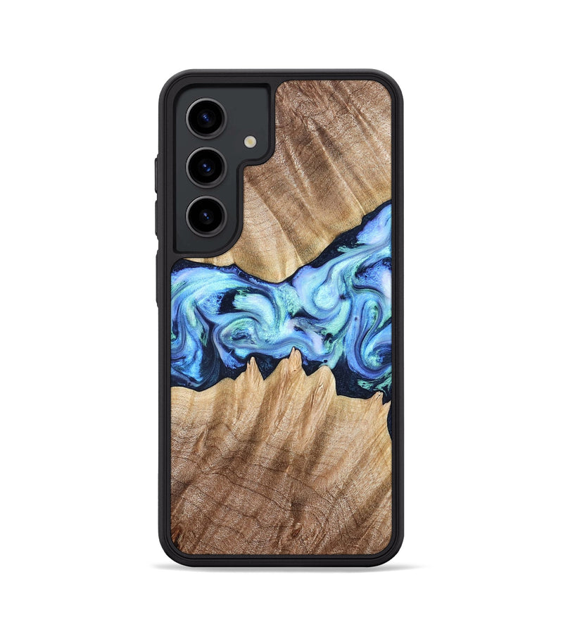 Galaxy S24 Wood Phone Case - Kip (Blue, 823215)