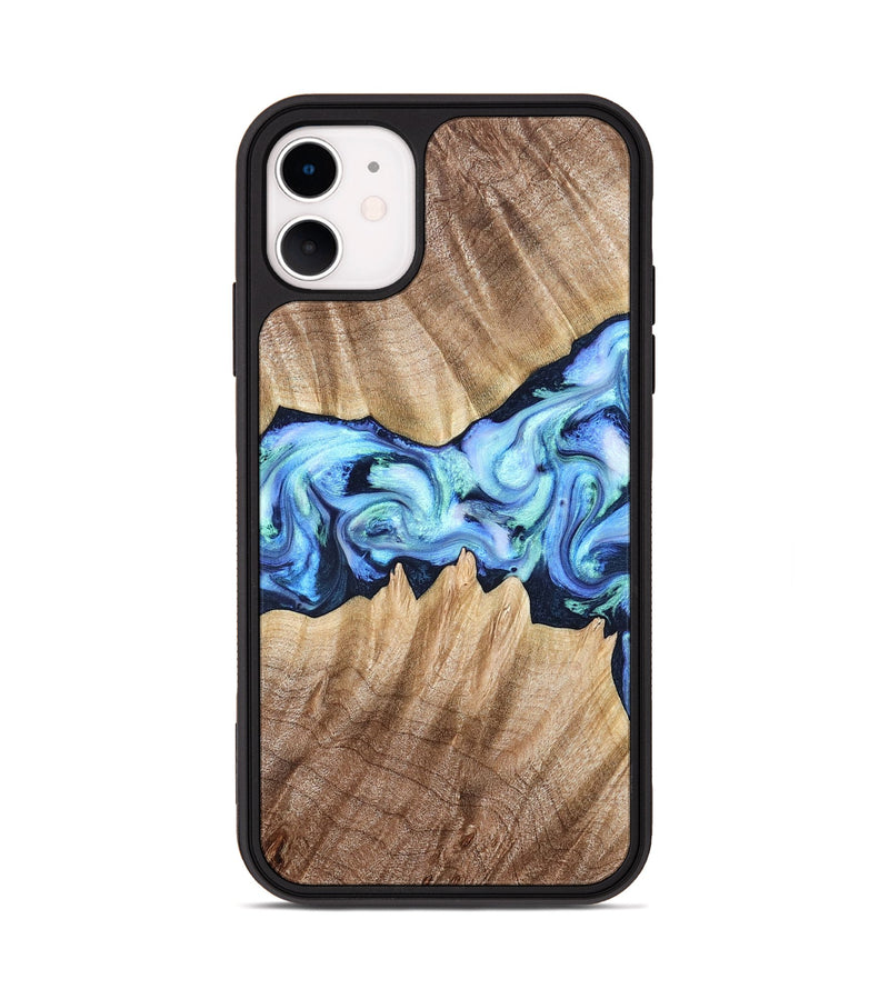 iPhone 11 Wood Phone Case - Kip (Blue, 823215)