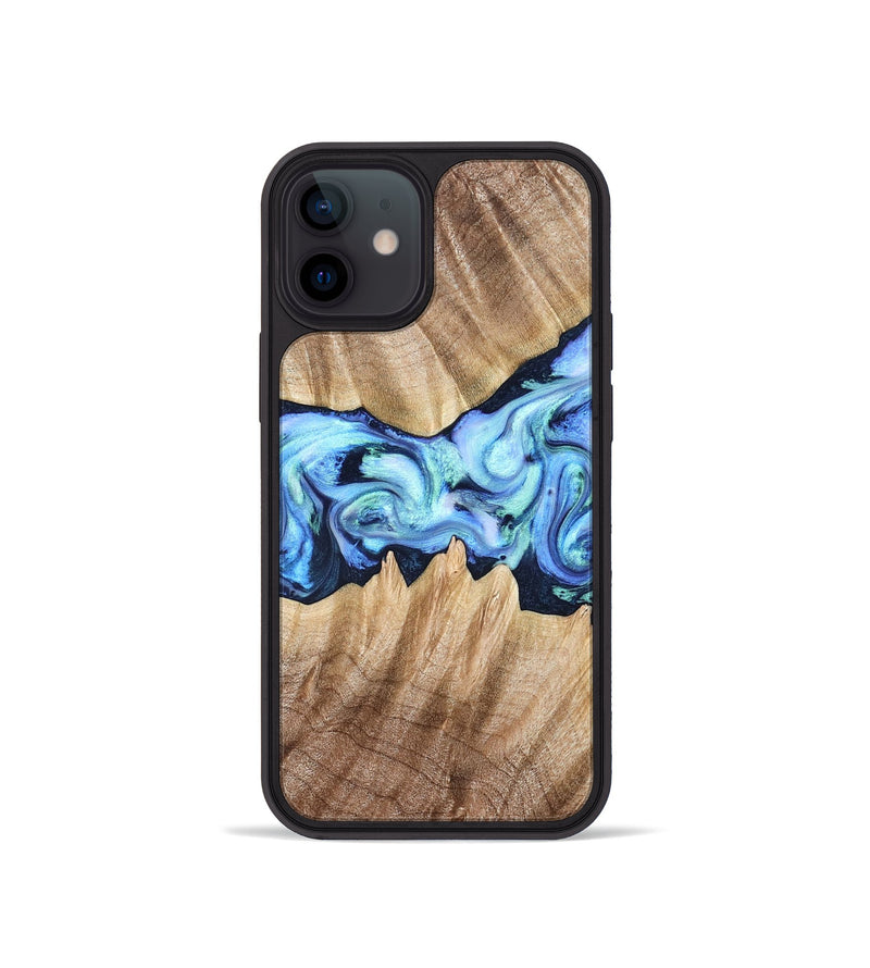 iPhone 12 mini Wood Phone Case - Kip (Blue, 823215)