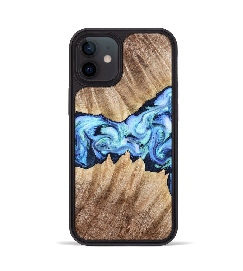 iPhone 12 Wood Phone Case - Kip (Blue, 823215)