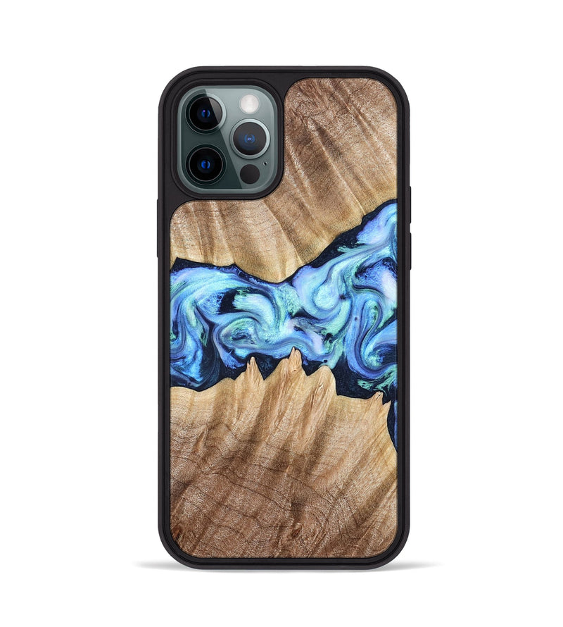 iPhone 12 Pro Wood Phone Case - Kip (Blue, 823215)