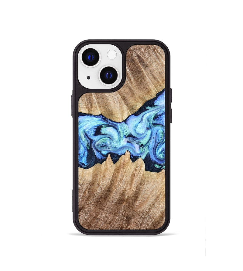 iPhone 13 mini Wood Phone Case - Kip (Blue, 823215)