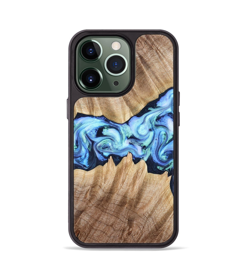 iPhone 13 Pro Wood Phone Case - Kip (Blue, 823215)
