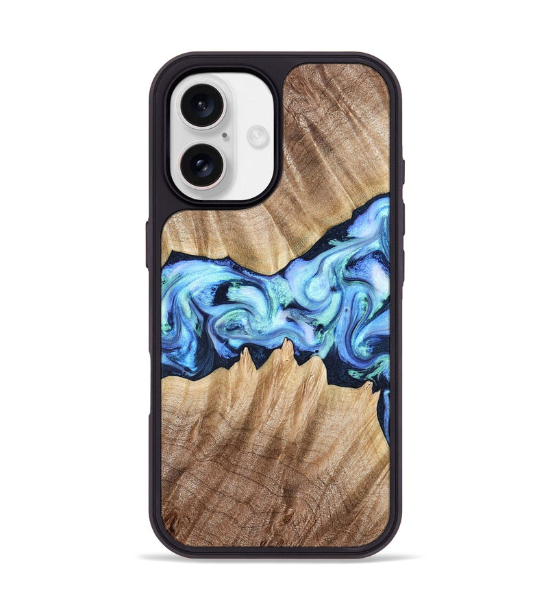 iPhone 17 Wood Phone Case - Kip (Blue, 823215)