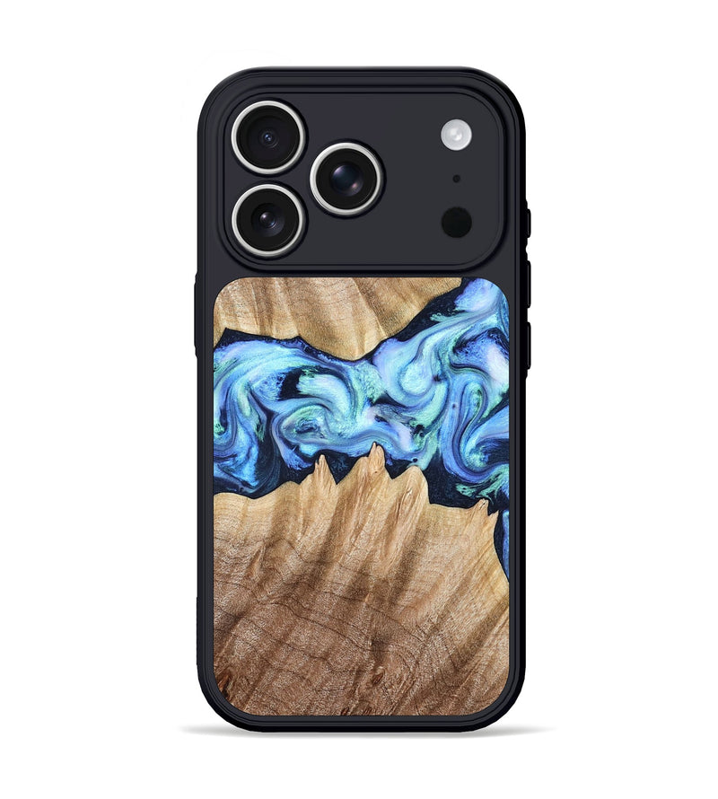 iPhone 17 Pro Wood Phone Case - Kip (Blue, 823215)