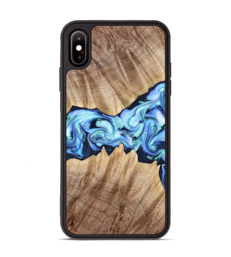 iPhone Xs Max Wood Phone Case - Kip (Blue, 823215)