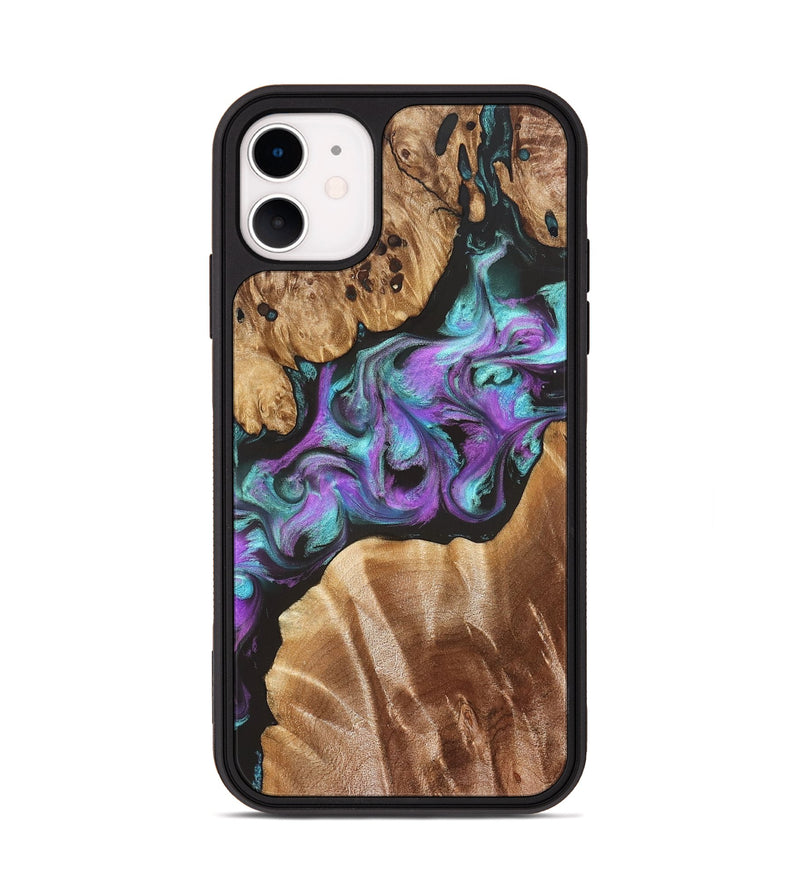 iPhone 11 Wood Phone Case - Ouida (Purple, 823216)